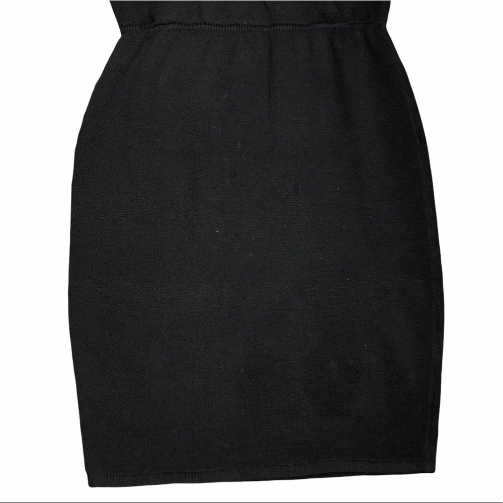St. John Collection Black Knitted Dress 3/4 Sequin Sleeves MADE IN USA - Picture 8 of 13